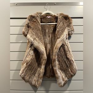Calypso St. Barth Fur Vest Sz S